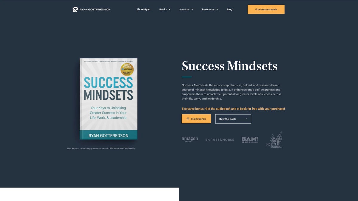 Top 10 Books on Self Improvement to Read in 2026 - Success Mindsets by Ryan Gottfredson