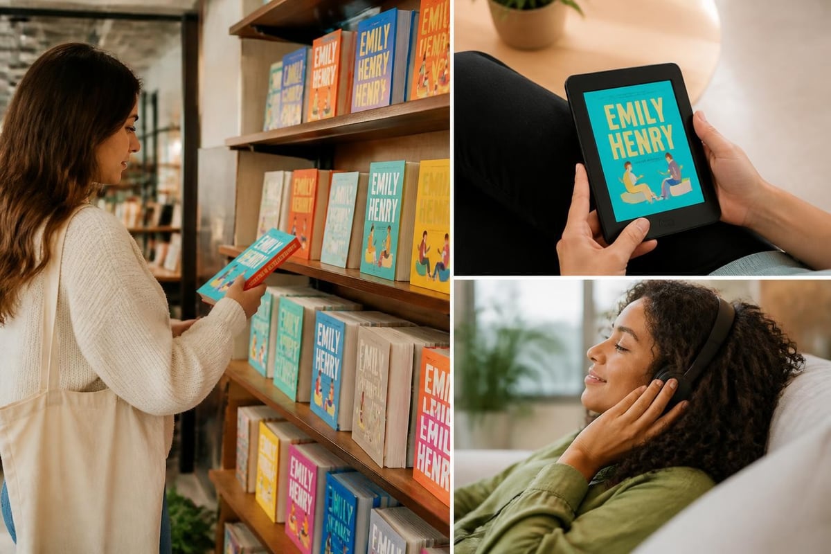 Different ways to access Emily Henry books