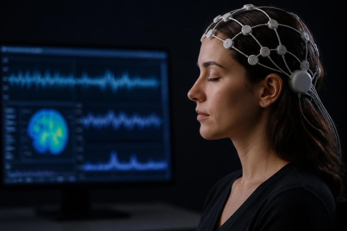 Brain wave patterns during focus