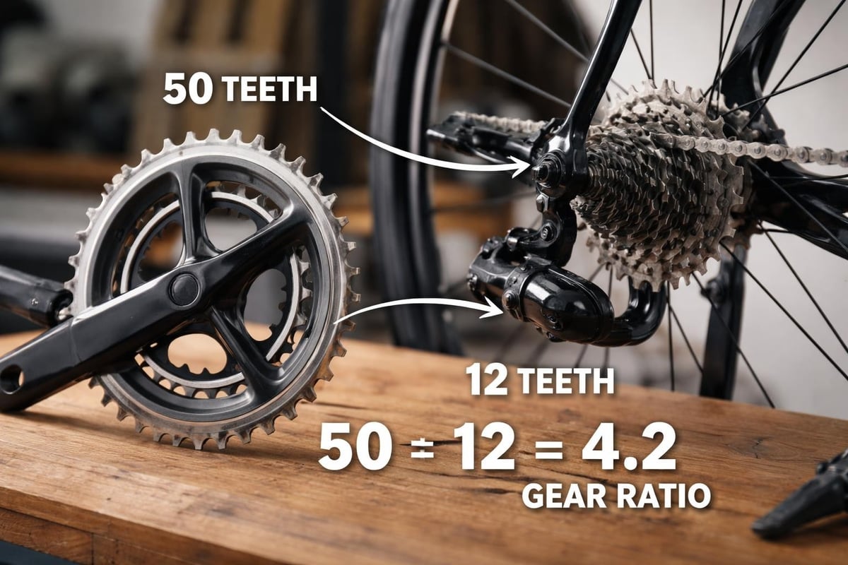 Bicycle gear ratio mechanics