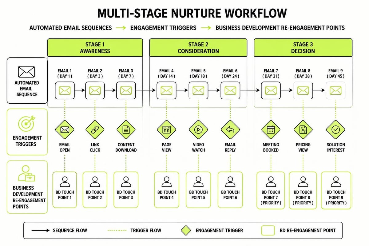 Lead nurture and handoff process