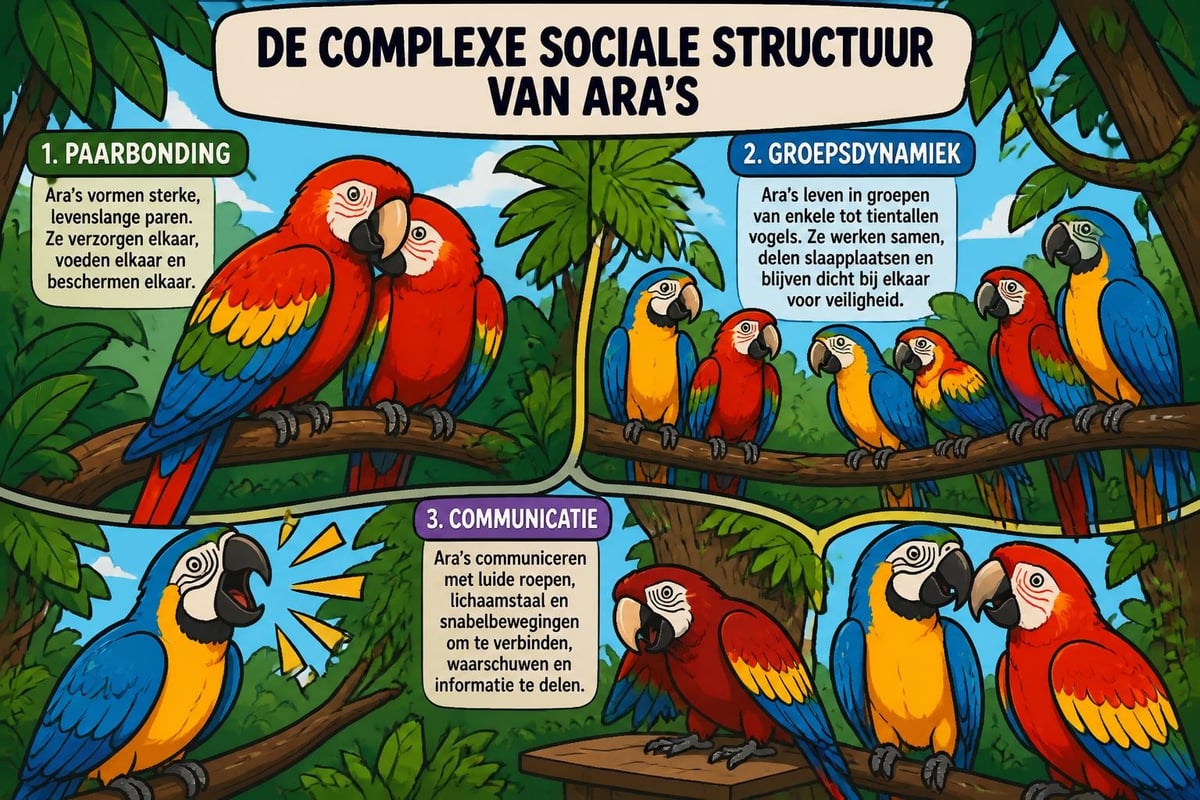 Ara social behavior and communication patterns