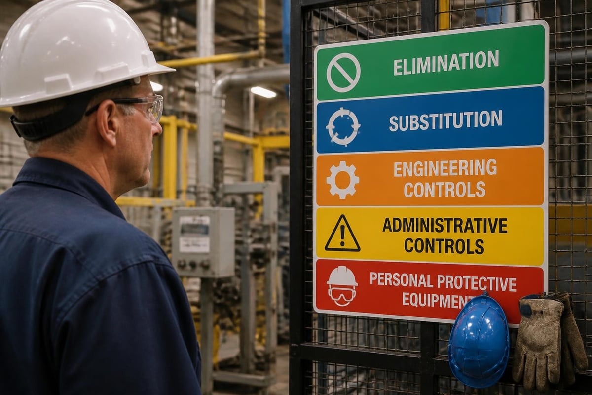 Warning signs in safety hierarchy