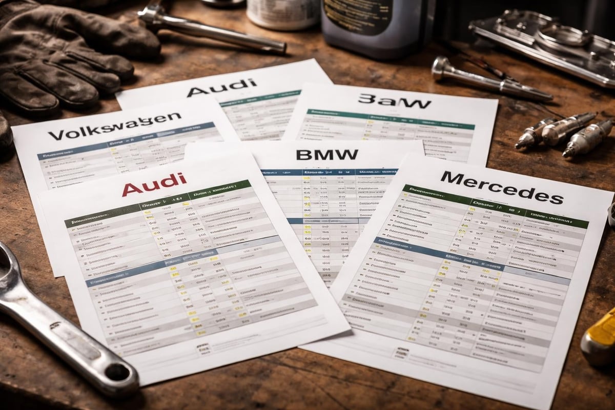 European vehicle maintenance schedule