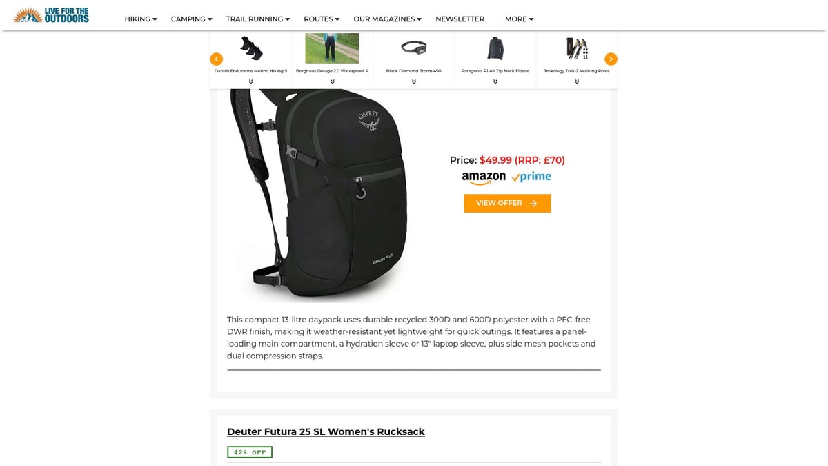 Top 10 Outdoor Gear Black Friday Deals to Grab in 2026 - Osprey Unisex Daylite Plus Backpack