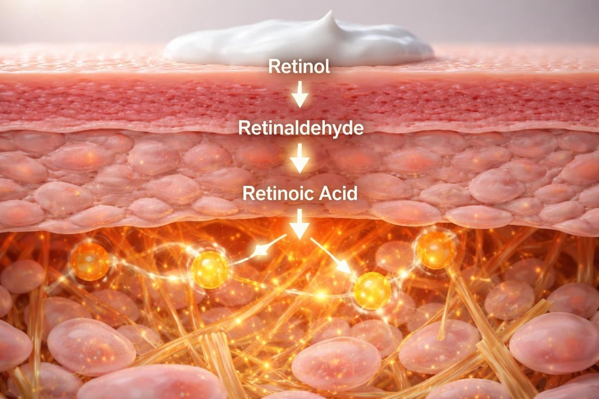 Retinol cellular transformation process