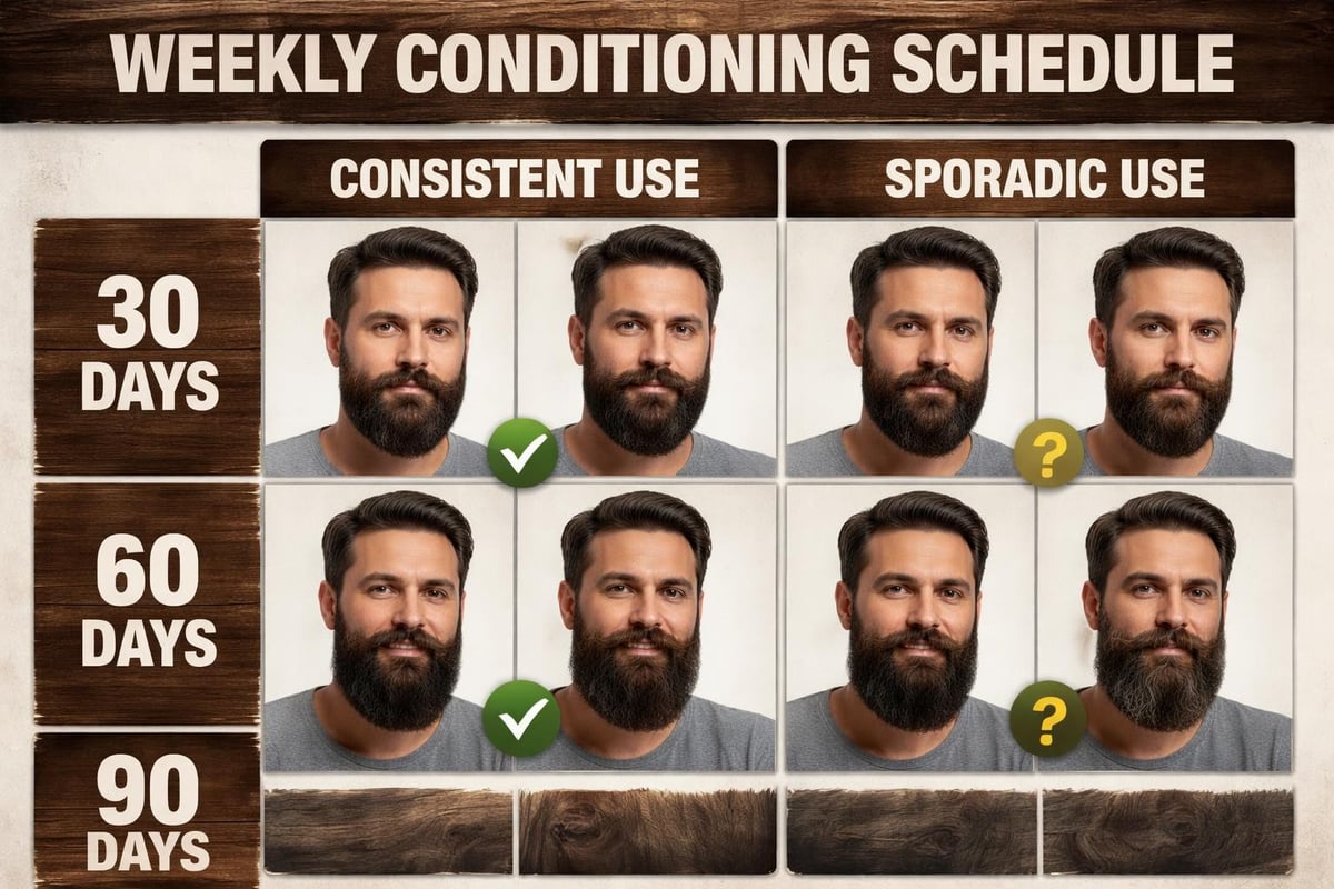 Beard conditioning frequency schedule