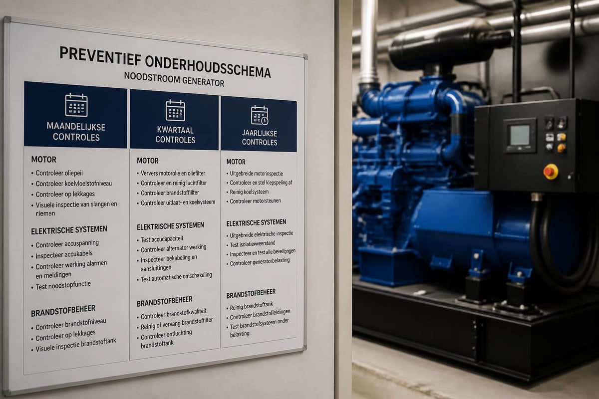 Generator onderhoud checklist