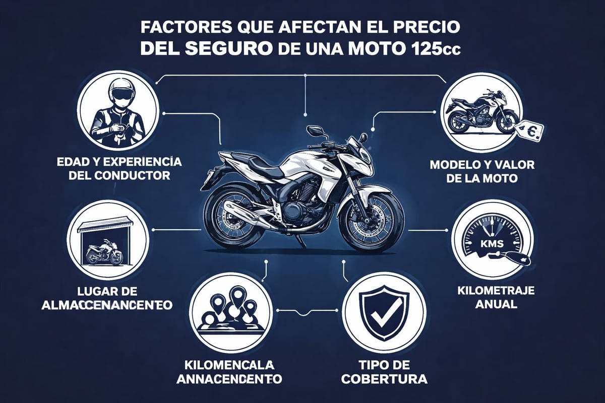 Factores que determinan el precio del seguro de moto 125