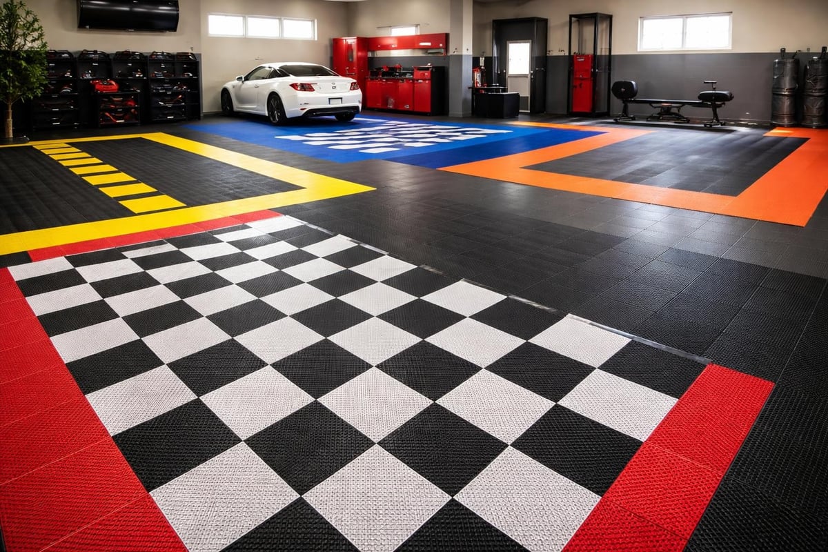 Swisstrax garage floor design patterns