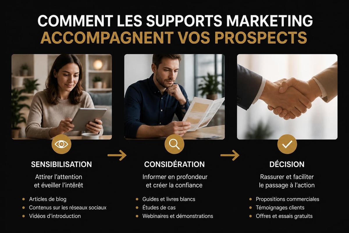 Marketing materials impact on sales funnel
