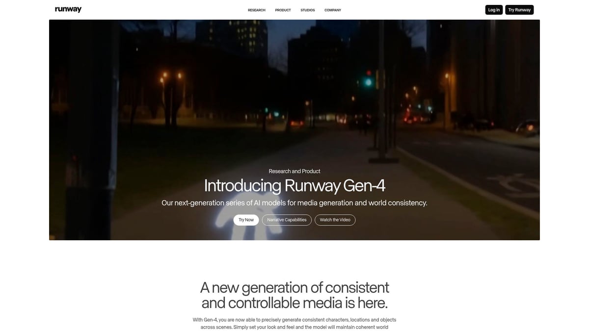 Top 8 Best Video Generator Tools to Try in 2026 - 1. Runway Gen-4