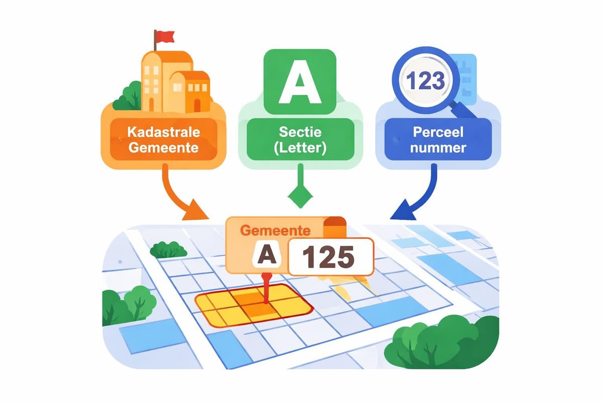 Kadastrale nummer structuur uitleg