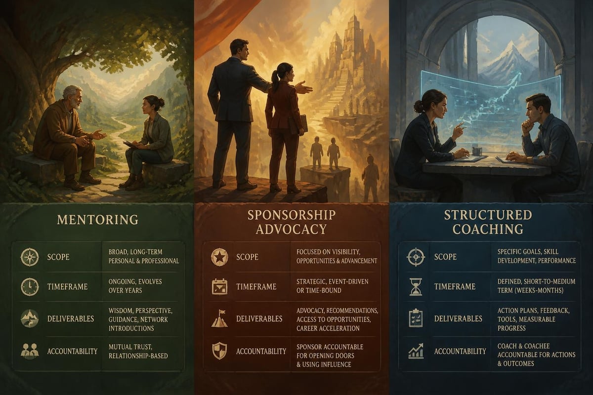 Coaching versus mentoring distinctions