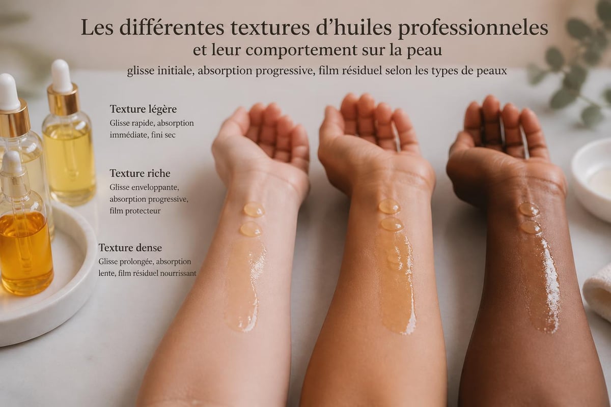 Textures d'huiles de massage
