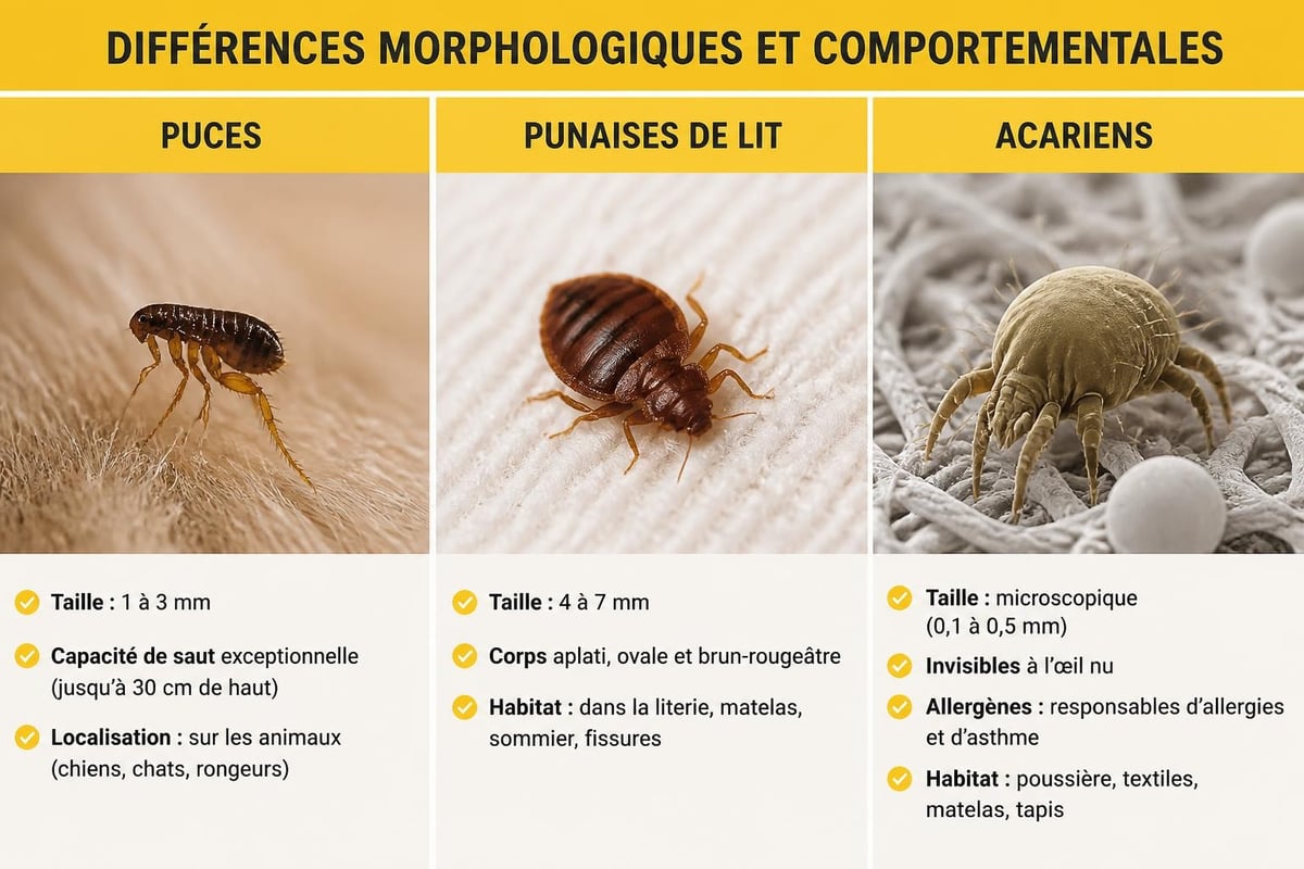 Comparaison parasites domestiques