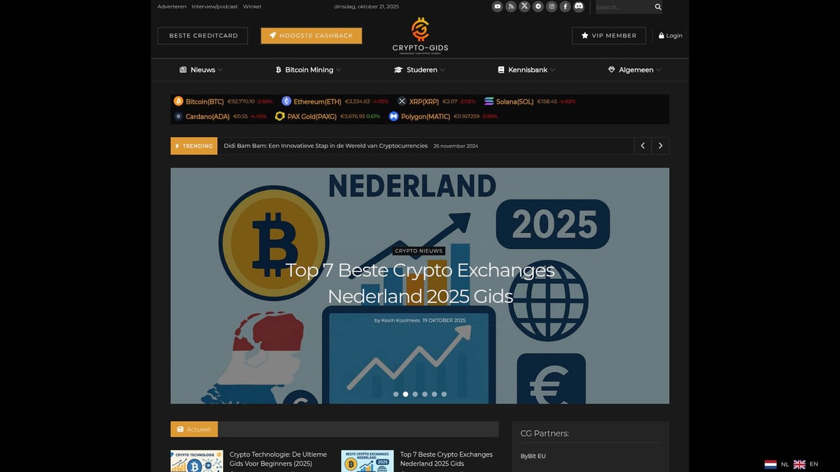 Top 7 Exchange Dex Platforms Voor Crypto Handel (2025) - Crypto-Gids.nl