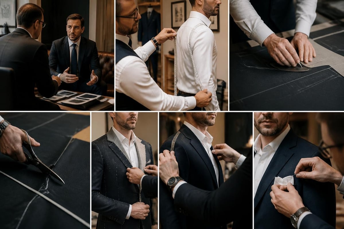 Bespoke tailoring process stages