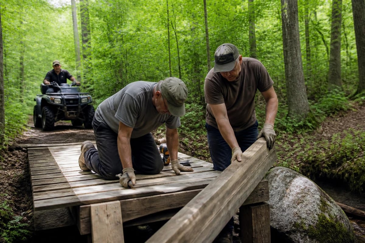 ATV club trail maintenance activities