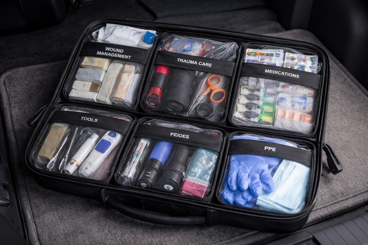 Categories of car first aid supplies