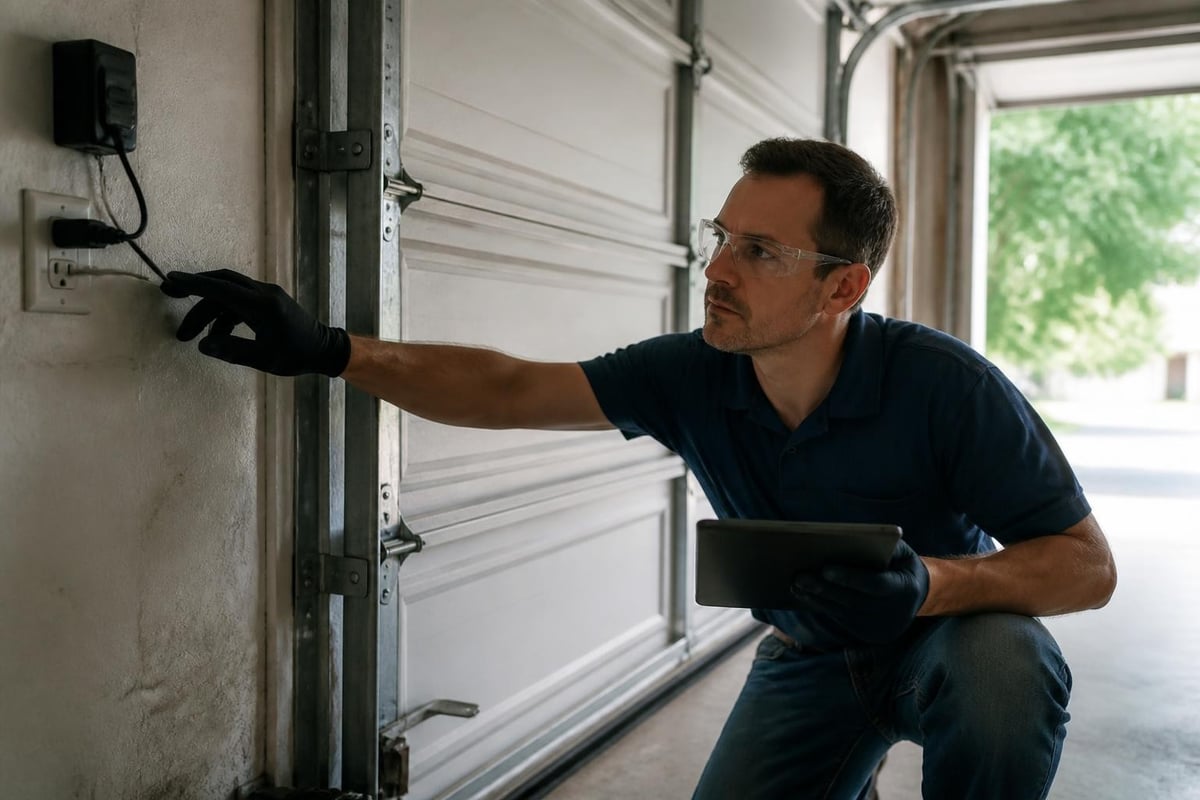 Garage door problem diagnosis flowchart