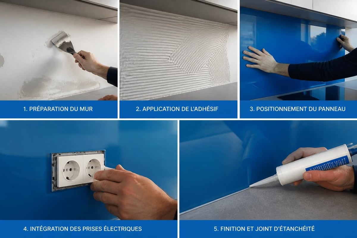 Schéma d'installation crédence