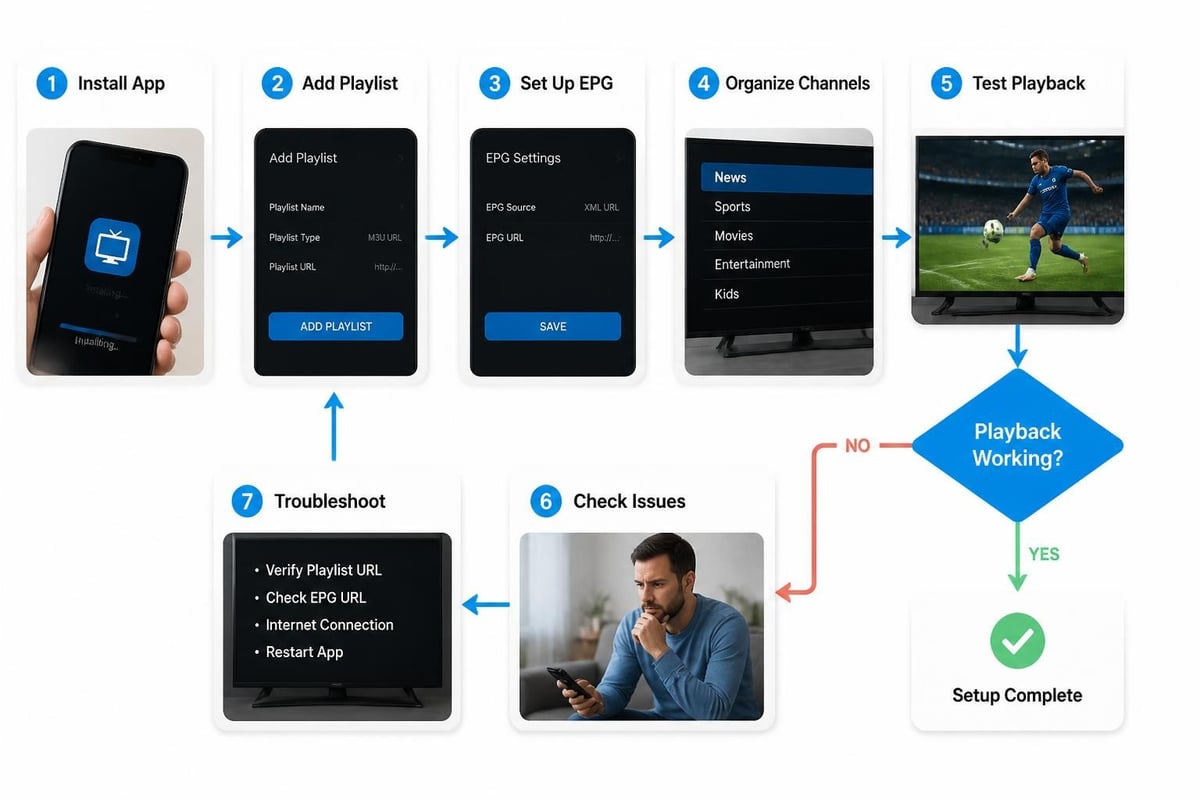 IPTV setup workflow