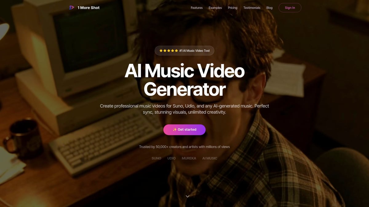 7 Essential AI Video Generator for Music Tools in 2025 - 1 More Shot