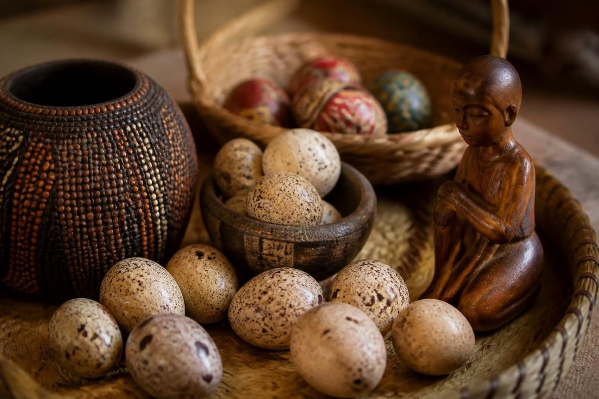 Cultural symbolism of speckled eggs