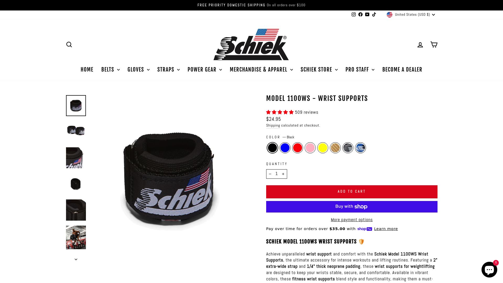 9 Essential Wrist Support for Weights Options in 2025 - Schiek Sports Model 1100-WS Wrist Supports