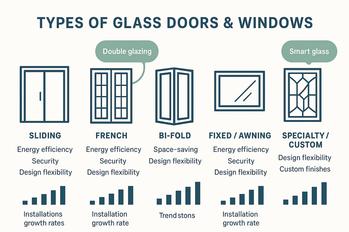 Types of Glass Doors and Windows for 2026
