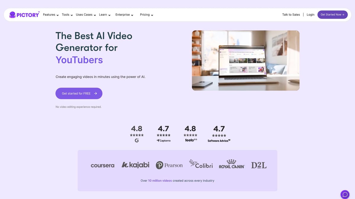 9 Essential AI Tool for Video Making Picks for 2025 - Pictory