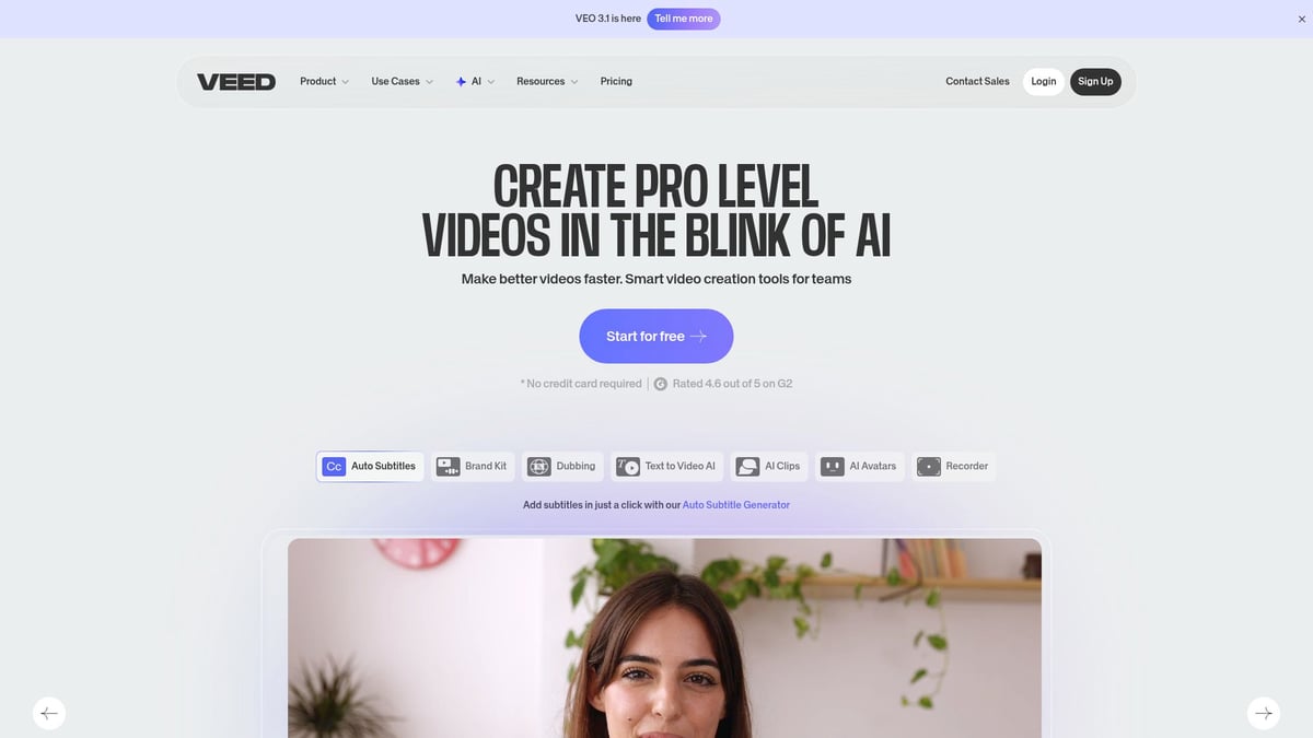 9 Essential AI Tool for Video Making Picks for 2025 - Veed.io