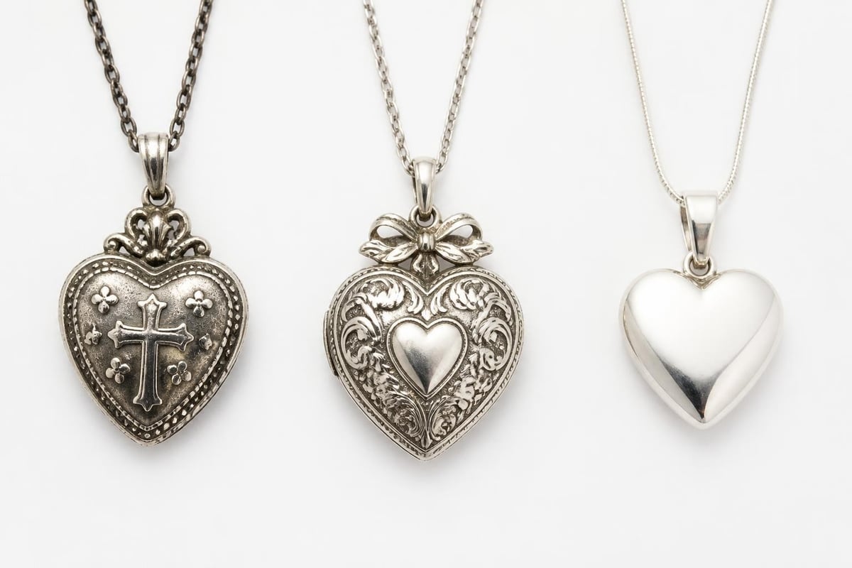 Evolution of heart pendant designs