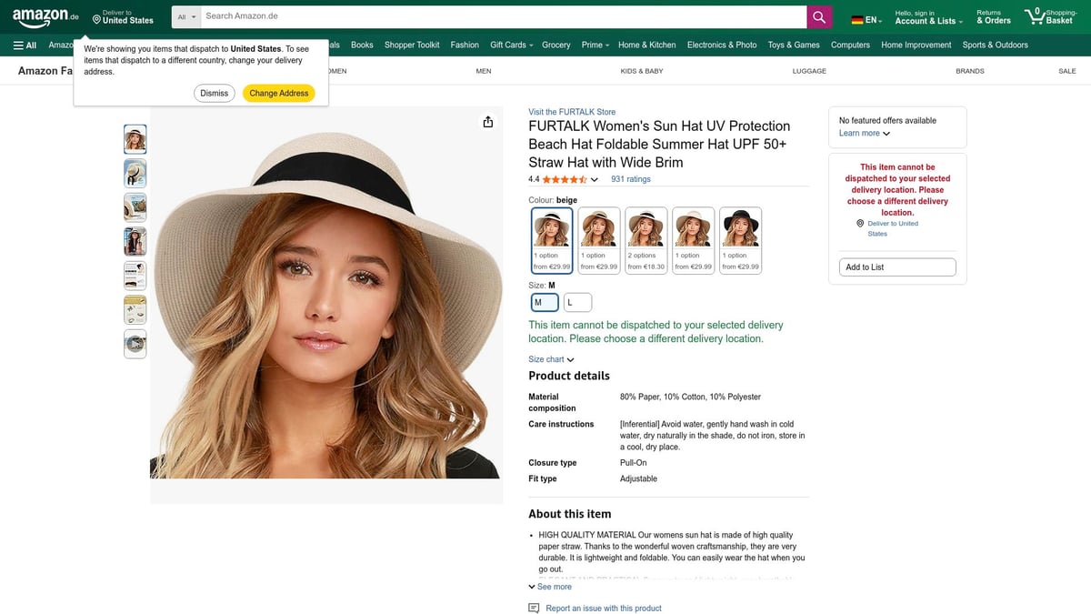 12 Originelle Geschenke Für Strandliebhaber 2026 - FURTALK Damen Strohhut mit UV-Schutz