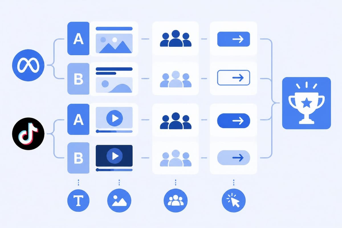 Social ad testing framework