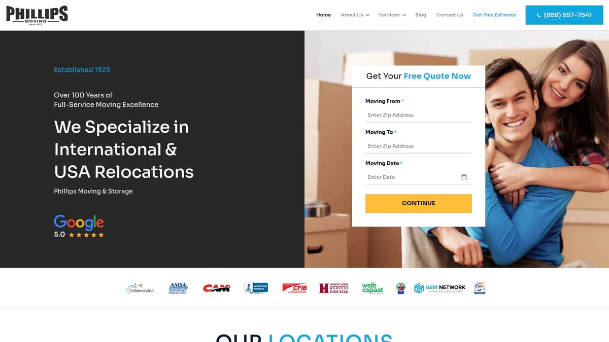 9 Best Top Rated Moving Services for Stress-Free Relocation 2025 - Phillips Moving & Storage