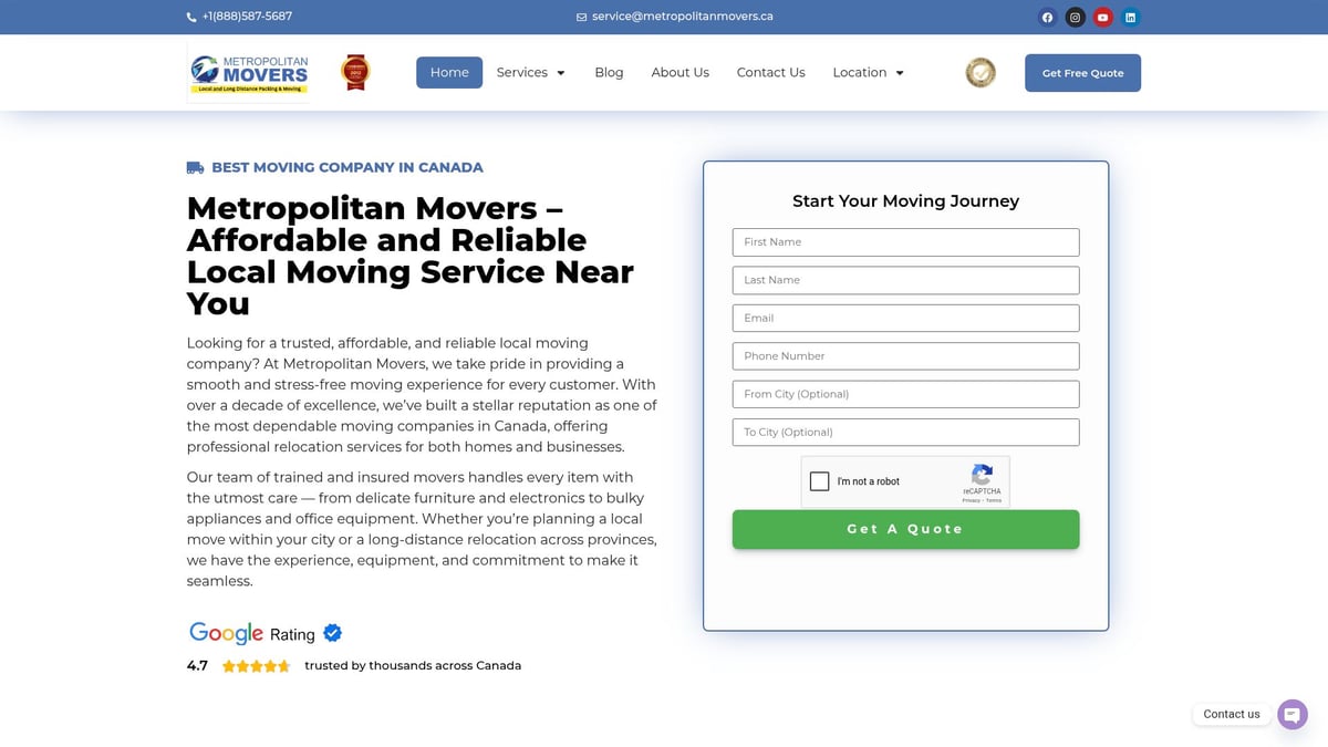 9 Best Top Rated Moving Services for Stress-Free Relocation 2025 - Metropolitan Movers