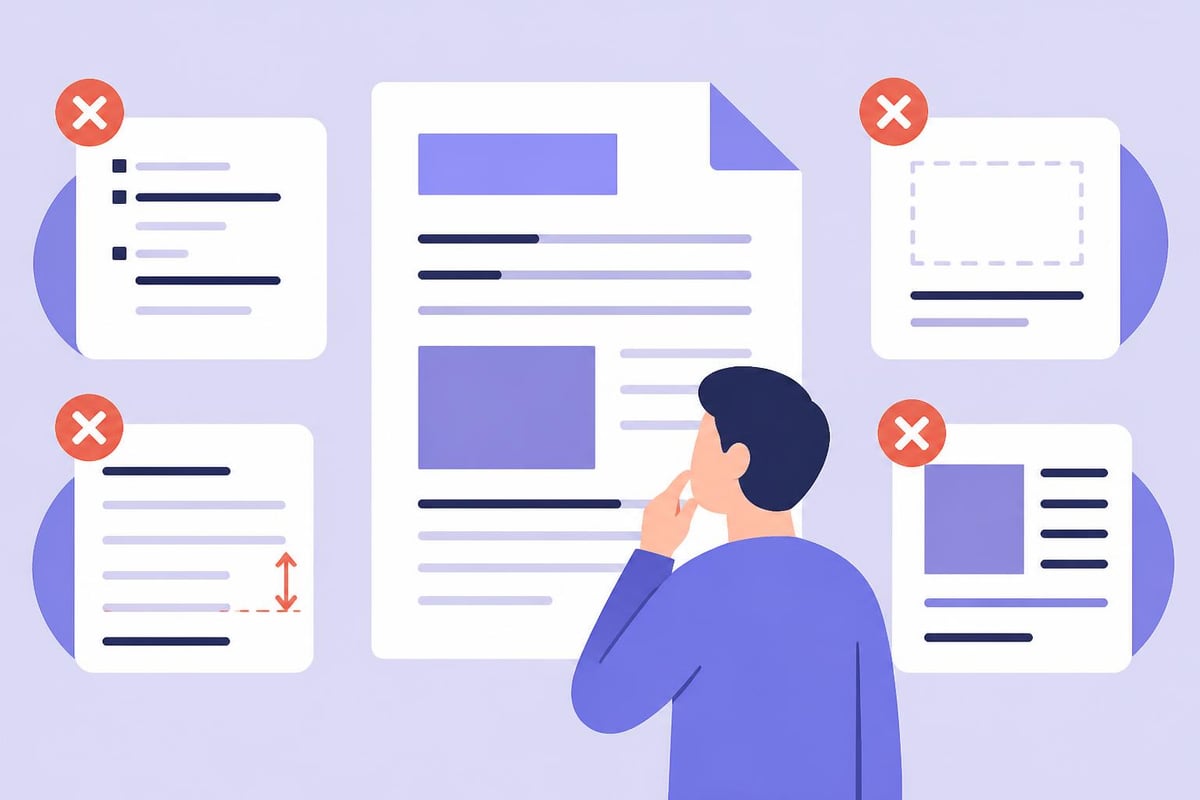 Common book formatting errors
