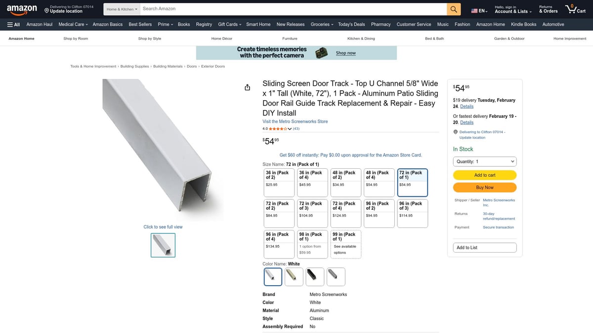 7 Best Top Sliding Door Track Options for 2026 - Sliding Screen Door Track – Top U Channel 5/8