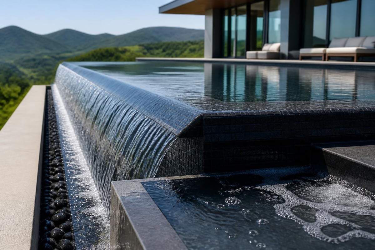 Infinity pool hydraulic system