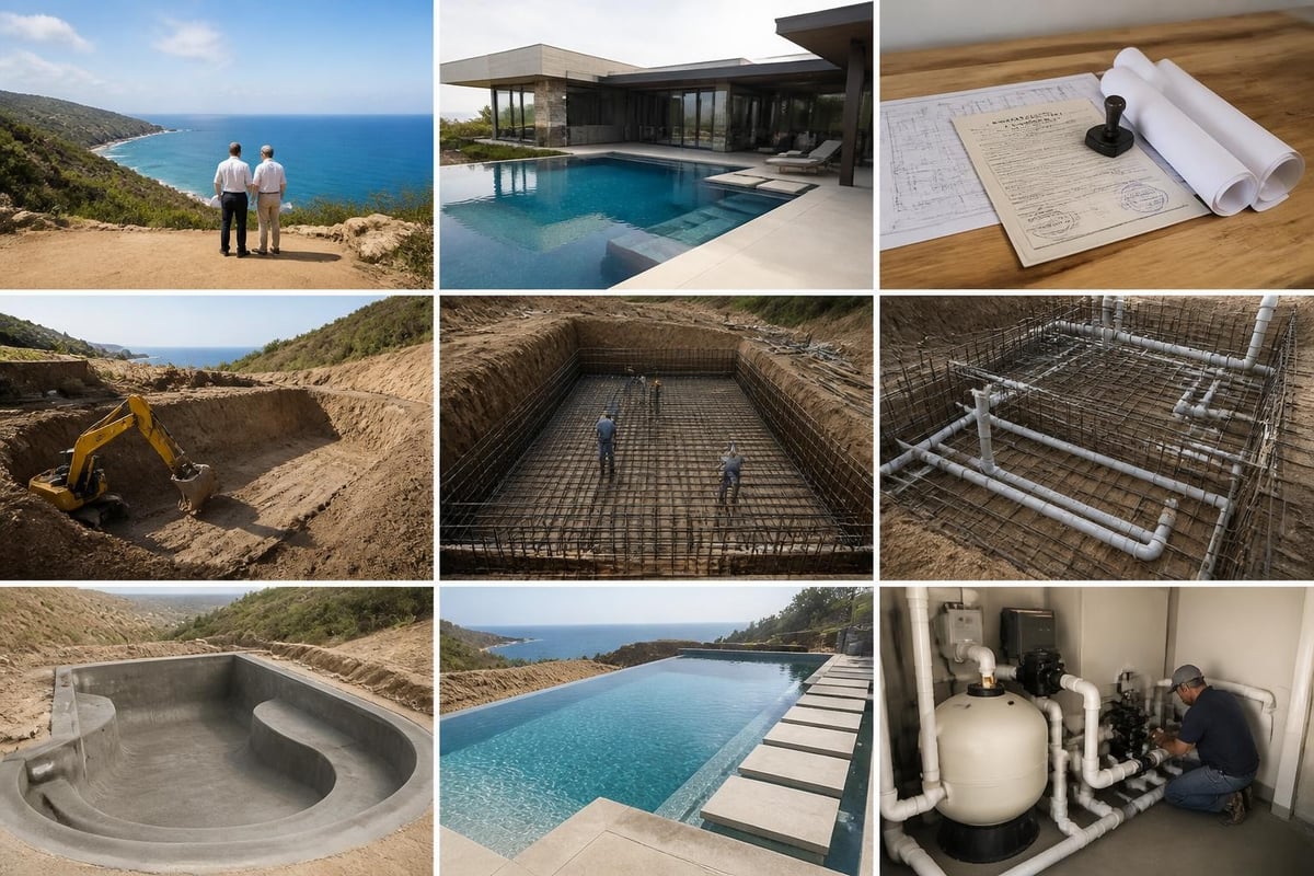 Infinity pool design phases