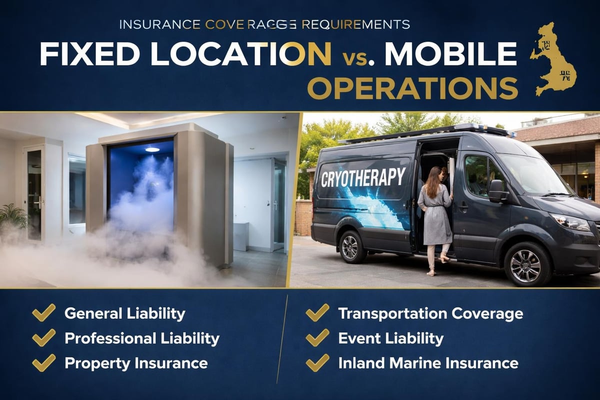 Mobile cryotherapy insurance requirements infographic