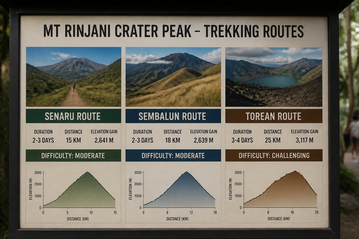 Crater peak trail comparison
