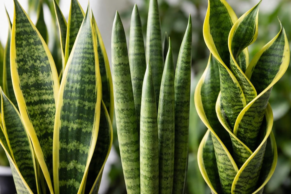 Snake plant leaf variations