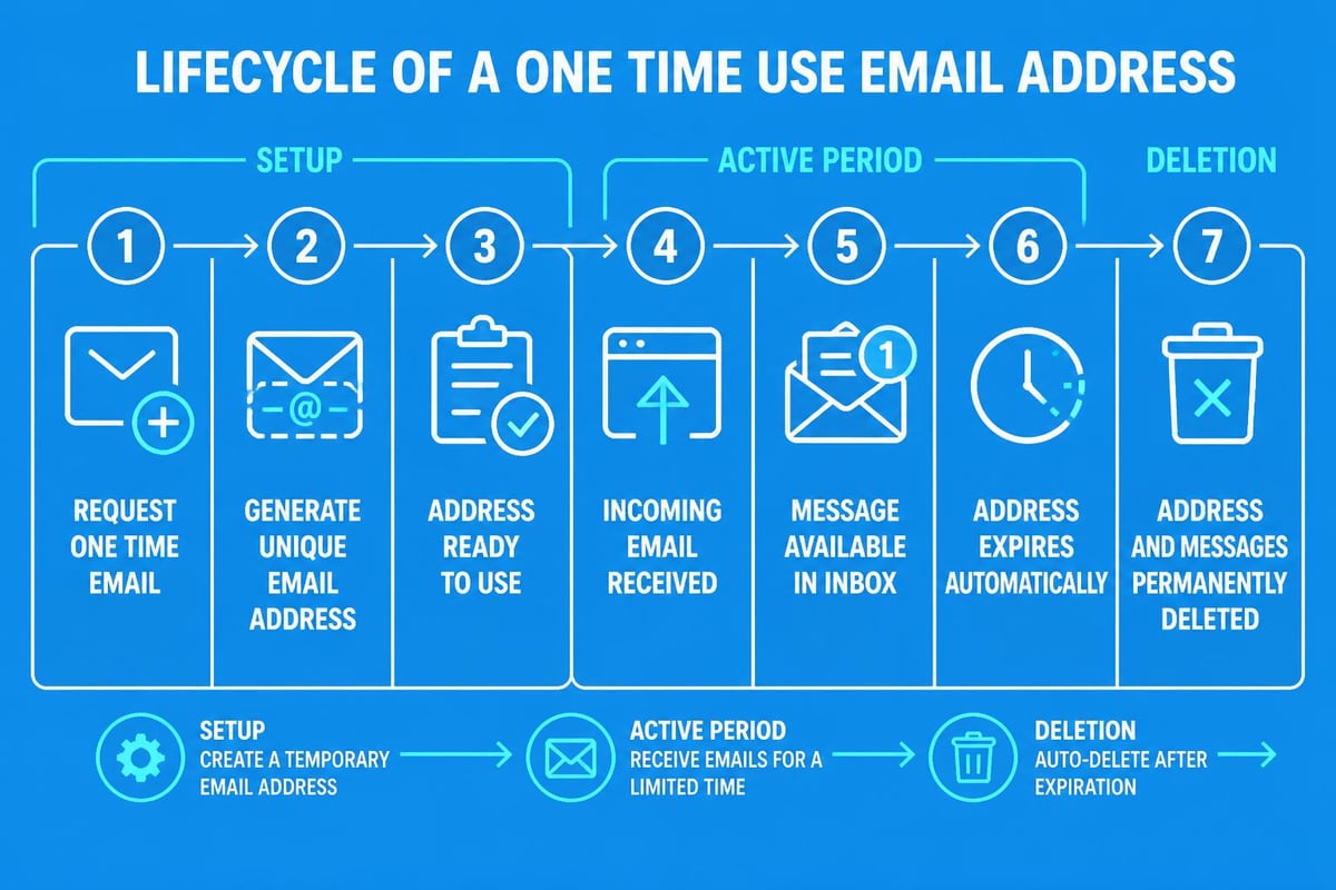 Temporary email lifecycle