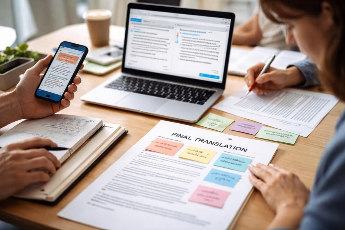 Translation workflow stages