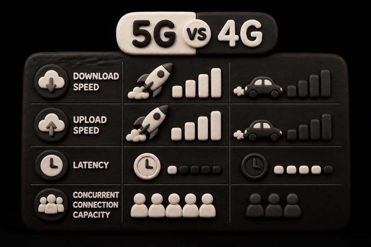 5G network performance comparison