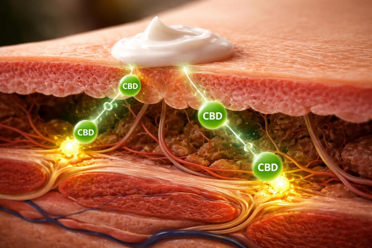 CBD absorption through skin layers