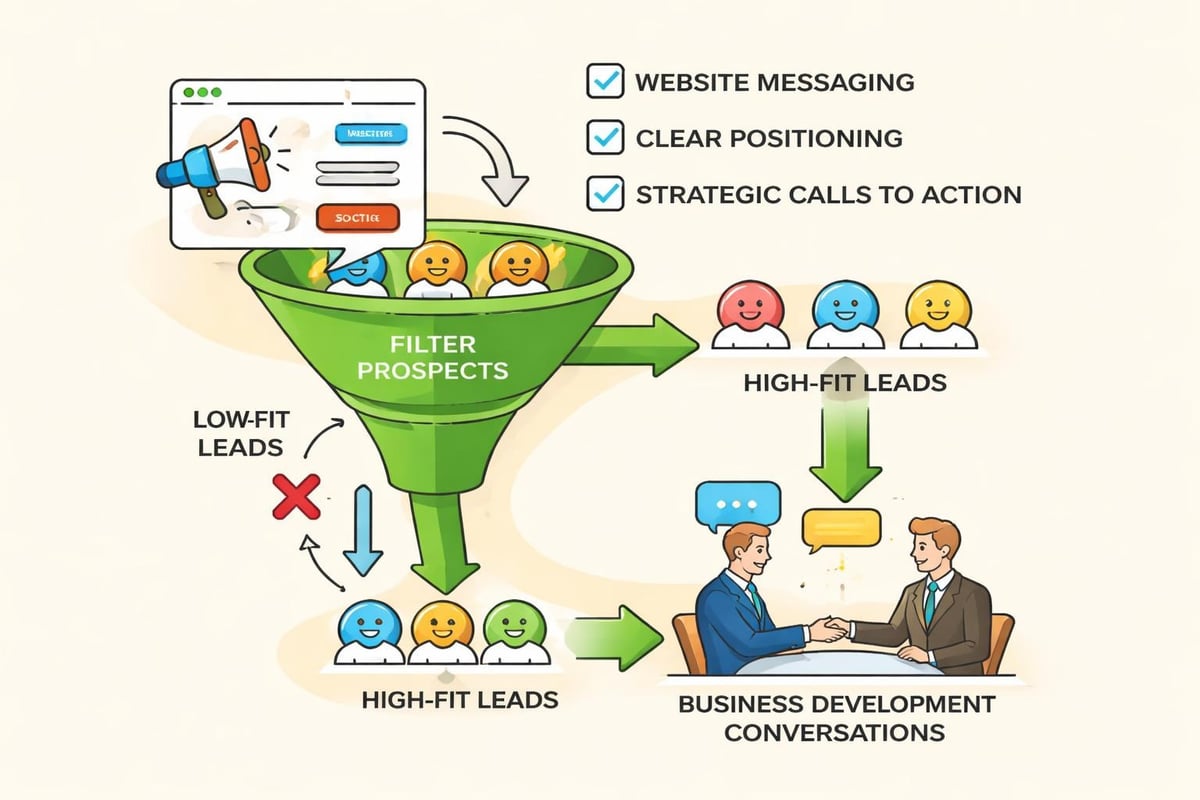 Website as qualification funnel